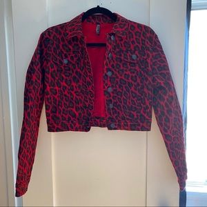 crop leopard jacket